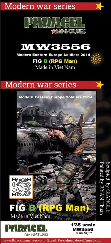 Paracel Miniatures Modern Eastern Europe Soldiers 2014 FIG B (RPG Man) (Plastic model) Bild 2