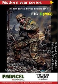 Paracel Miniatures Modern Eastern Europe Soldiers 2014 FIG D (MG) (Plastic model)