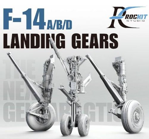 RocKit studio F-14A/B/D Landing Gear w/Weight Deforming Wheels (Normal posture) (for GWH) (Plastic model) image 2