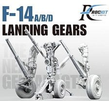 RocKit studio F-14A/B/D Landing Gear w/Weight Deforming Wheels (Takeoff posture) (for GWH) (Plastic model) gambar 1