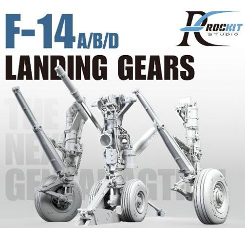 RocKit studio F-14A/B/D Landing Gear w/Weight Deforming Wheels (Takeoff posture) (for GWH) (Plastic model) gambar 2