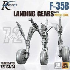 RocKit studio F-35B Landing Gear w/Weight Deforming Wheels (Normal posture) (for TAMIYA) (Plastic model) gambar 1