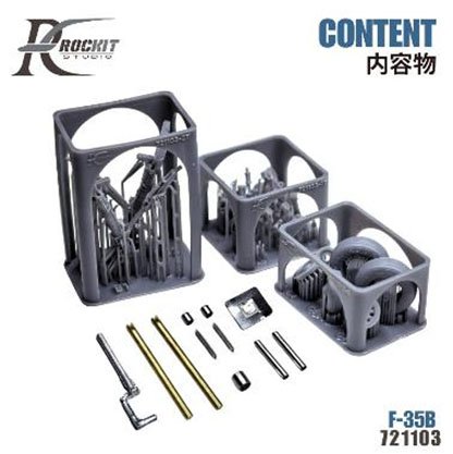 RocKit studio F-35B Landing Gear w/Weight Deforming Wheels (Normal posture) (for TAMIYA) (Plastic model) gambar 5