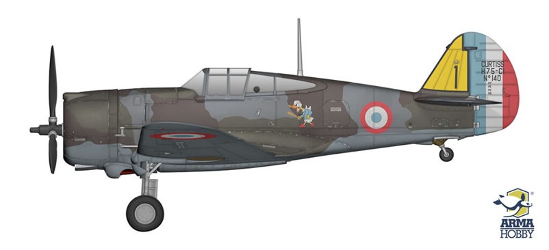 Arma Hobby Curtis Hawk H-75 A1/A2 `France / Finland` (Plastic model) gambar 3