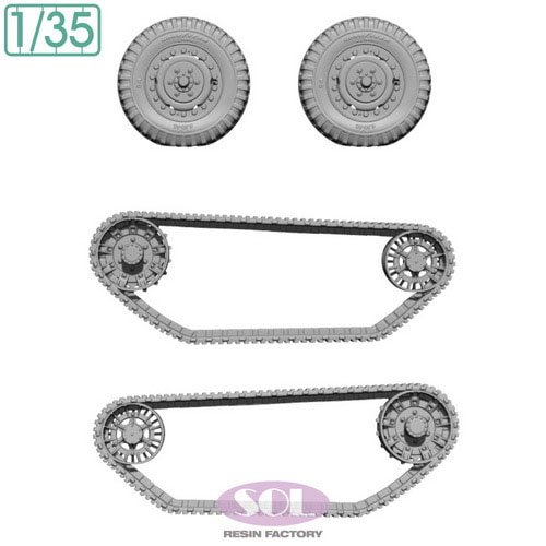 SOL Model Weighted Wheels &amp; Track for U.S. Army M16 MG MC (for AFV CLUB) (Plastic model) hình ảnh 4