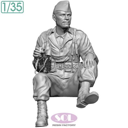 SOL Model WWII U.S. Army Vehicle Crewman (Plastic model) hình ảnh 3