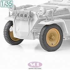 SOL Model German Sd.kfz.250/3 Weighted Wheels Detail-Up Set (for TAMIYA) (Plastic model)