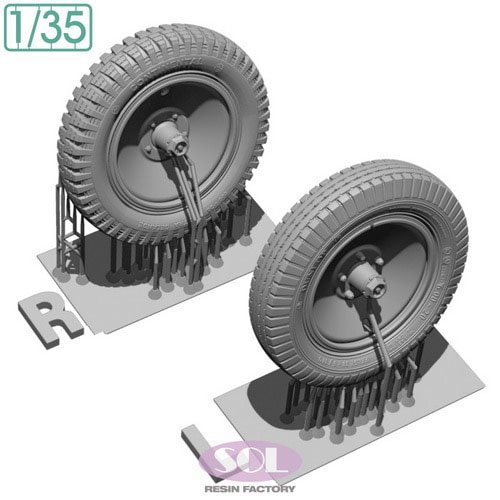 SOL Model German Sd.kfz.250/3 Weighted Wheels Detail-Up Set (for TAMIYA) (Plastic model) hình ảnh 3