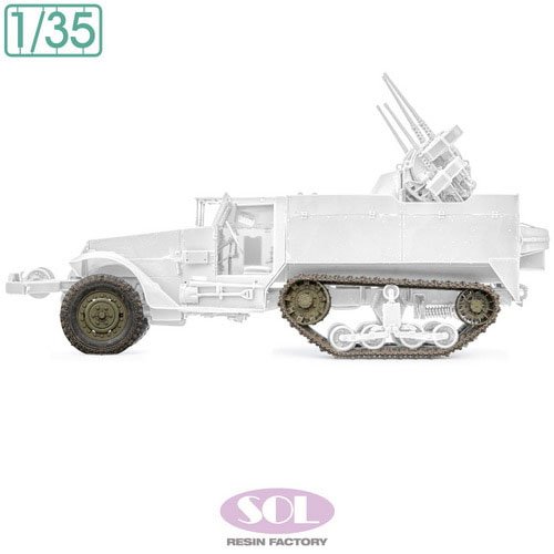 SOL Model Weighted Wheels &amp; Track with Chain for U.S. M16 MG MC (for AFV CLUB) Bild 3