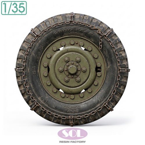 SOL Model Weighted Wheels &amp; Track with Chain for U.S. M16 MG MC (for AFV CLUB) Bild 5