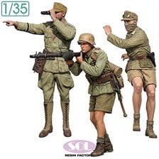 SOL Model WWII German Sd.kfz.250/3 Crew &amp; MG34 (Plastic model)