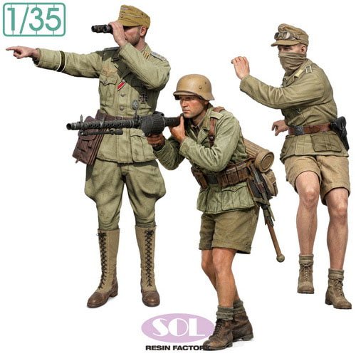 SOL Model WWII German Sd.kfz.250/3 Crew &amp; MG34 (Plastic model) รูปภาพ 2