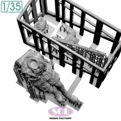 SOL Model 2차대전 독일군 Sd.kfz.250/3 사수 with MG34 (프라모델) 이미지 4