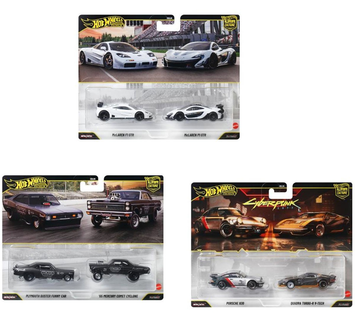 Mattel Hot Wheels Premium Car Culture 2 Pack Assort 986Y (Set of 8) (Diecast Car) imagen 3