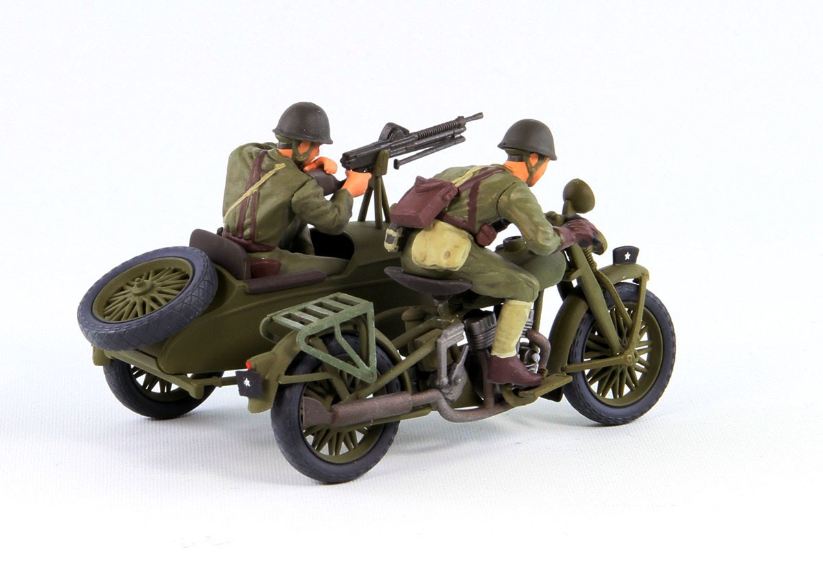 Pit-Road IJA Type 97 Motorcycle Rikuo with Sidecar (Plastic model) image 4