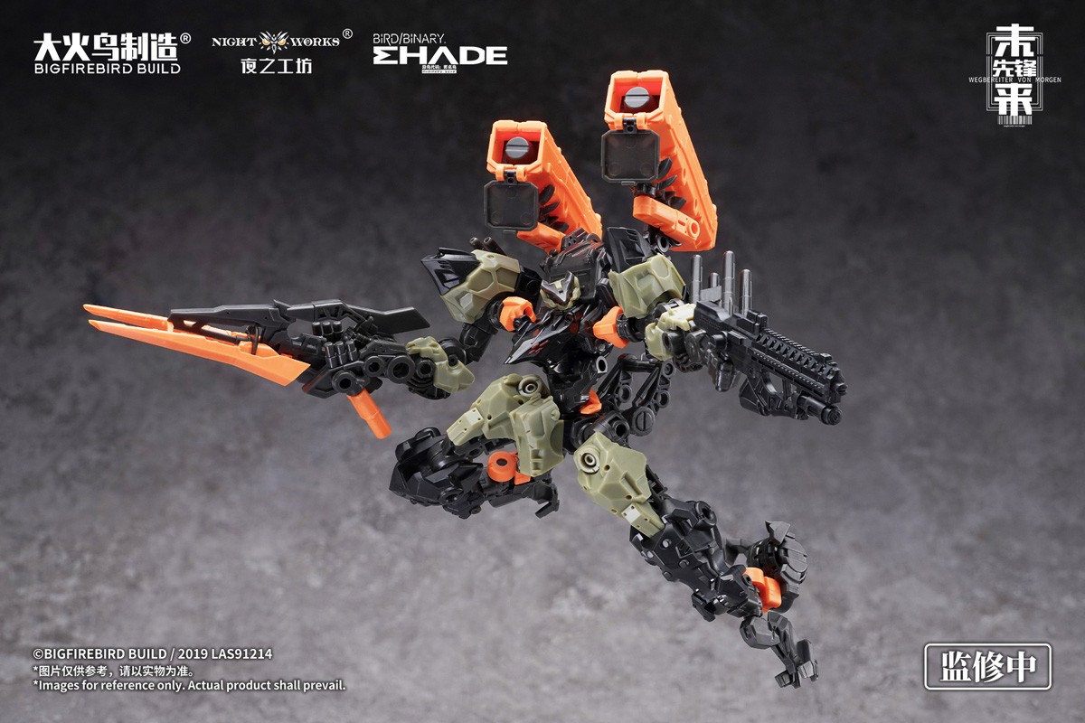 Bigfirebird Build Future Vanguard-SKULL BIRD &amp; BAZA Base Defender Ver. 1/60 Scale Plastic Model Kit (Plastic model) gambar 4