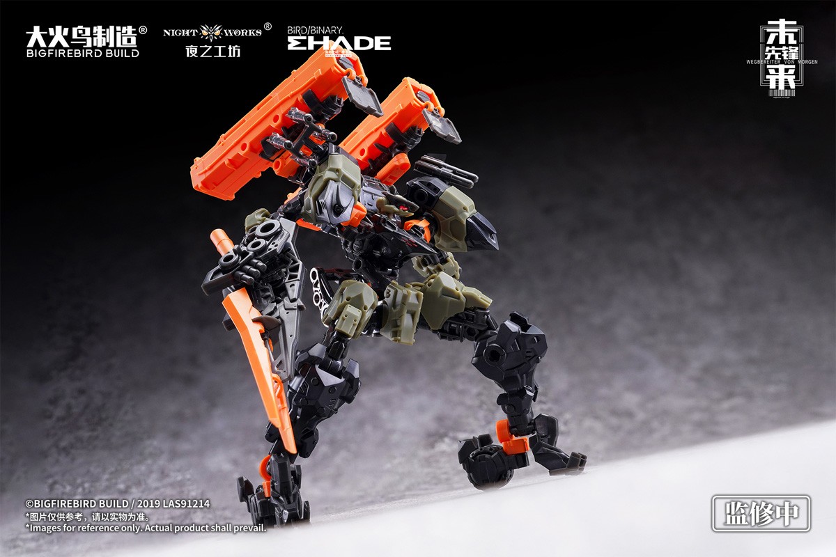 Bigfirebird Build Future Vanguard-SKULL BIRD &amp; BAZA Base Defender Ver. 1/60 Scale Plastic Model Kit (Plastic model) gambar 6