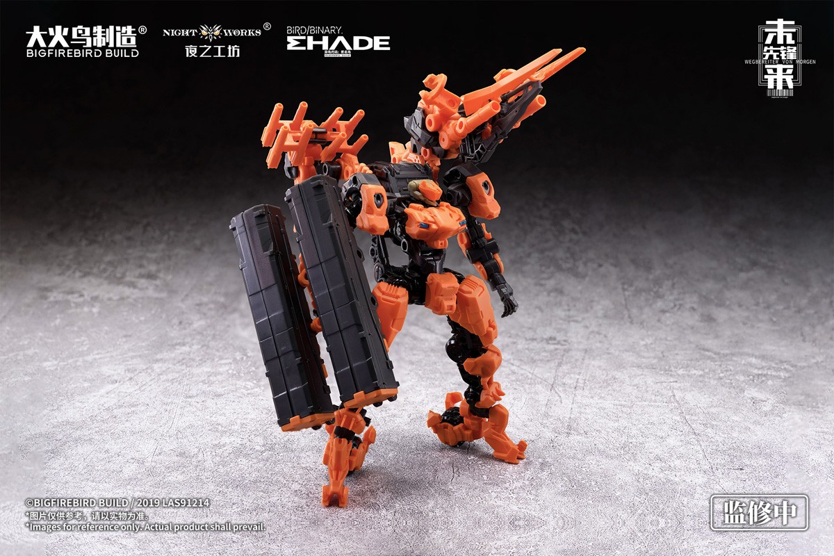 Bigfirebird Build Future Vanguard-SKULL BIRD &amp; BAZA Base Defender Ver. 1/60 Scale Plastic Model Kit (Plastic model) gambar 7