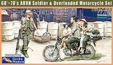 Gecko Models 60`-70`s ARVN Soldier &amp; Overloaded Motorcycle Set (Plastic model) Bild 1