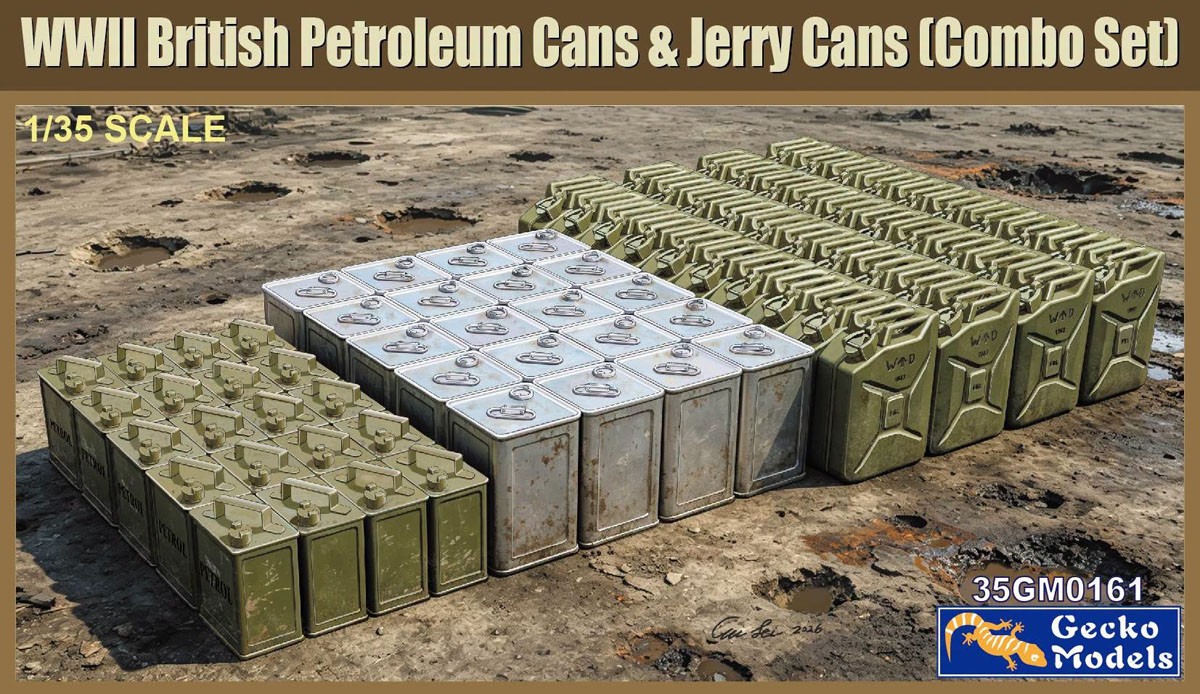 Gecko Models WWII British Petroleum Cans &amp; Jerry Cans [Combo Set] (Plastic model) Bild 2