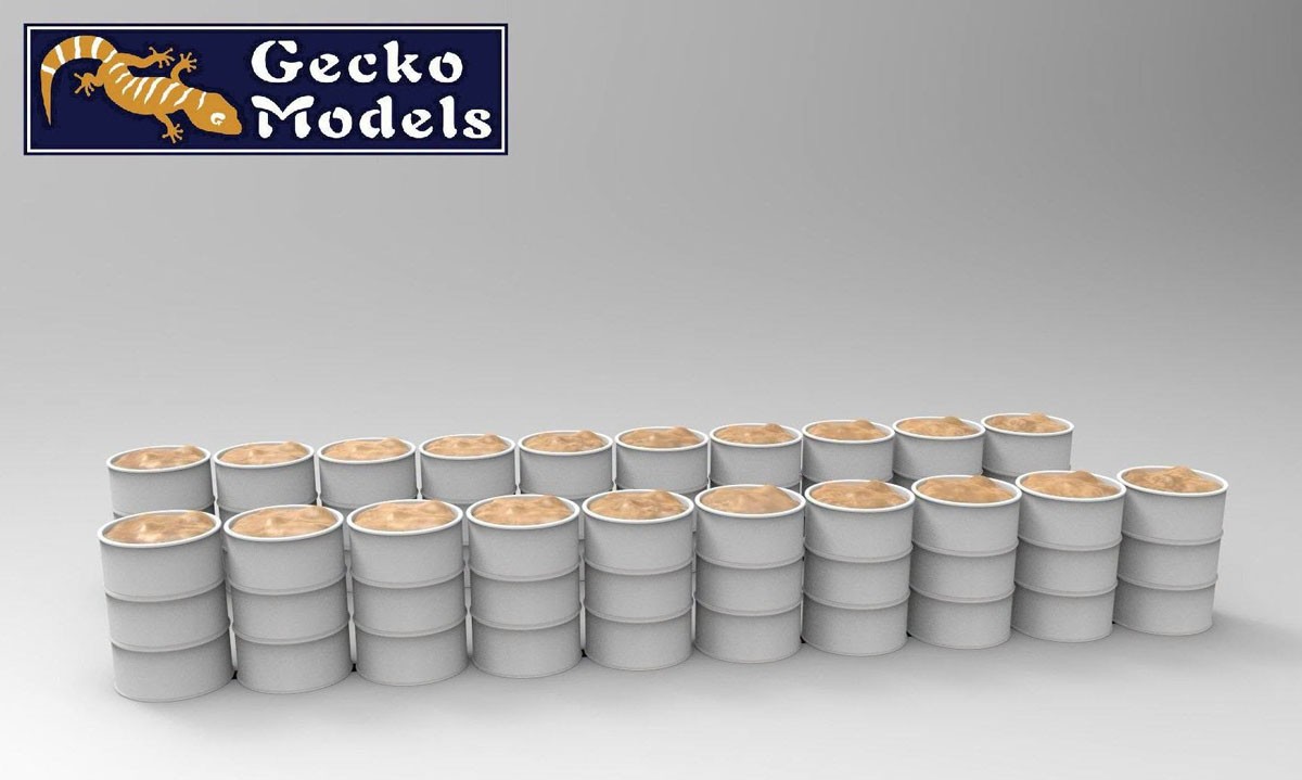 Gecko Models 60`-70`s Saigon Sand Barrel Road Block Obstacle Set (Plastic model) Bild 4