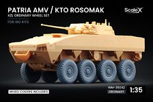 Scale X Patria AMV / KTO Rosomak XZL+ Ordinary Wheel Set, (for IBG) (Plastic model)