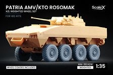 Scale X Patria AMV / KTO Rosomak XZL+ Weighted Wheel Set, (for IBG) (Plastic model) รูปภาพ 1