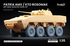 Scale X Patria AMV / KTO Rosomak XZL+ Weighted Wheel Set, (for IBG) (Plastic model)