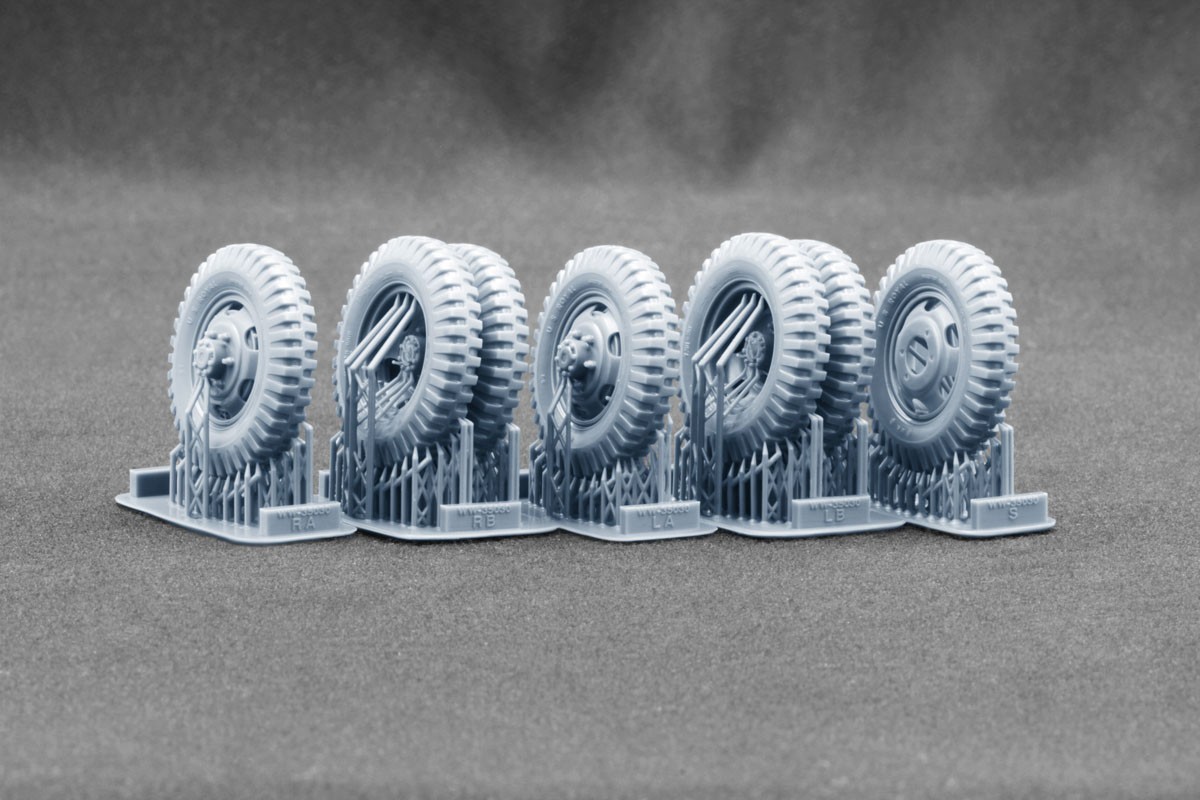 Scale X G506 Cargo Truck Bar Grip Ordinary wheel set, (for ICM, MiniArt) (Plastic model) gambar 3