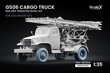 Scale X G506 Cargo Truck Bar Grip Weighted WheelSet, (for ICM, MiniArt) (Plastic model)