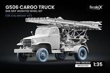 Scale X G506 Cargo Truck Bar Grip Weighted WheelSet, (for ICM, MiniArt) (Plastic model) imagen 1