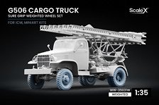 Scale X G506 Cargo Truck Sure Grip Weighted WheelSet, (for ICM, MiniArt) (Plastic model)