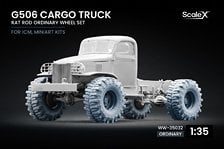 Scale X G506 Cargo Truck Rat Rod Ordinary wheel set, (for ICM, MiniArt) (Plastic model) รูปภาพ 1