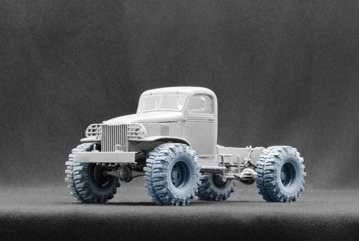 Scale X G506 Cargo Truck Rat Rod Ordinary wheel set, (for ICM, MiniArt) (Plastic model) รูปภาพ 5