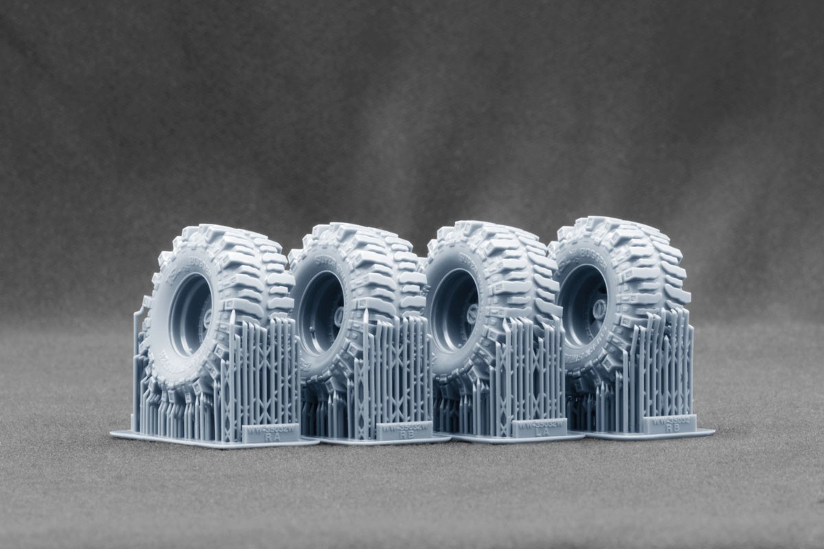 Scale X G506 Cargo Truck Rat Rod Weighted WheelSet, (for ICM, MiniArt) (Plastic model) imagen 3