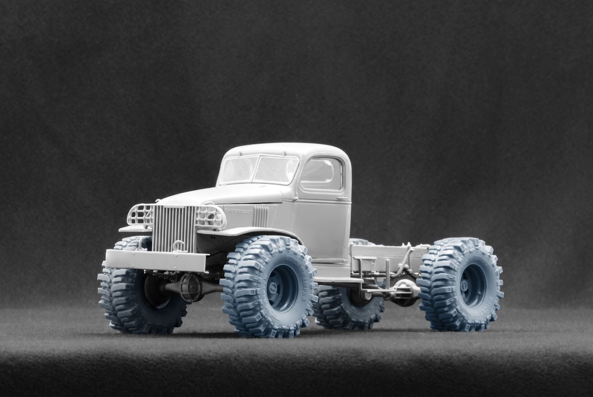 Scale X G506 Cargo Truck Rat Rod Weighted WheelSet, (for ICM, MiniArt) (Plastic model) imagen 5
