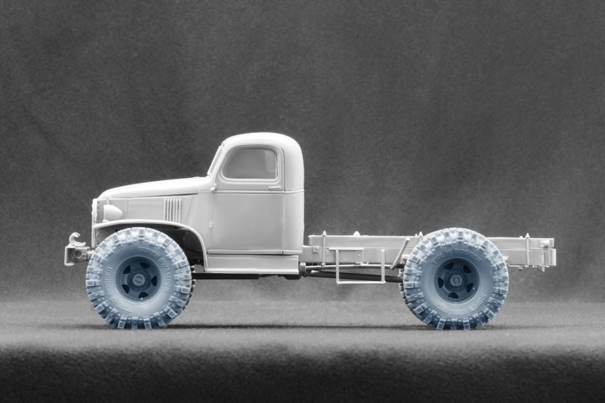 Scale X G506 Cargo Truck Rat Rod Weighted WheelSet, (for ICM, MiniArt) (Plastic model) imagen 6
