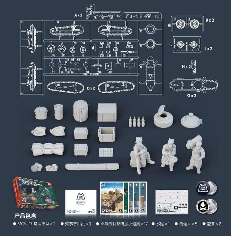 Fly Hawk Iron Ears Series No.1: Cooking Team &amp; Mobile Cooking Vehicle MCV-17 (Plastic model) Bild 5