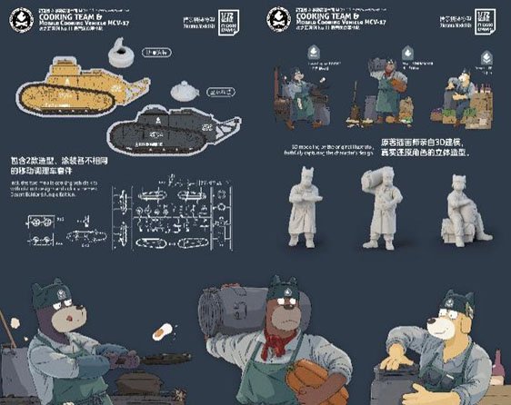 Fly Hawk Iron Ears Series No.1: Cooking Team &amp; Mobile Cooking Vehicle MCV-17 (Plastic model) Bild 6