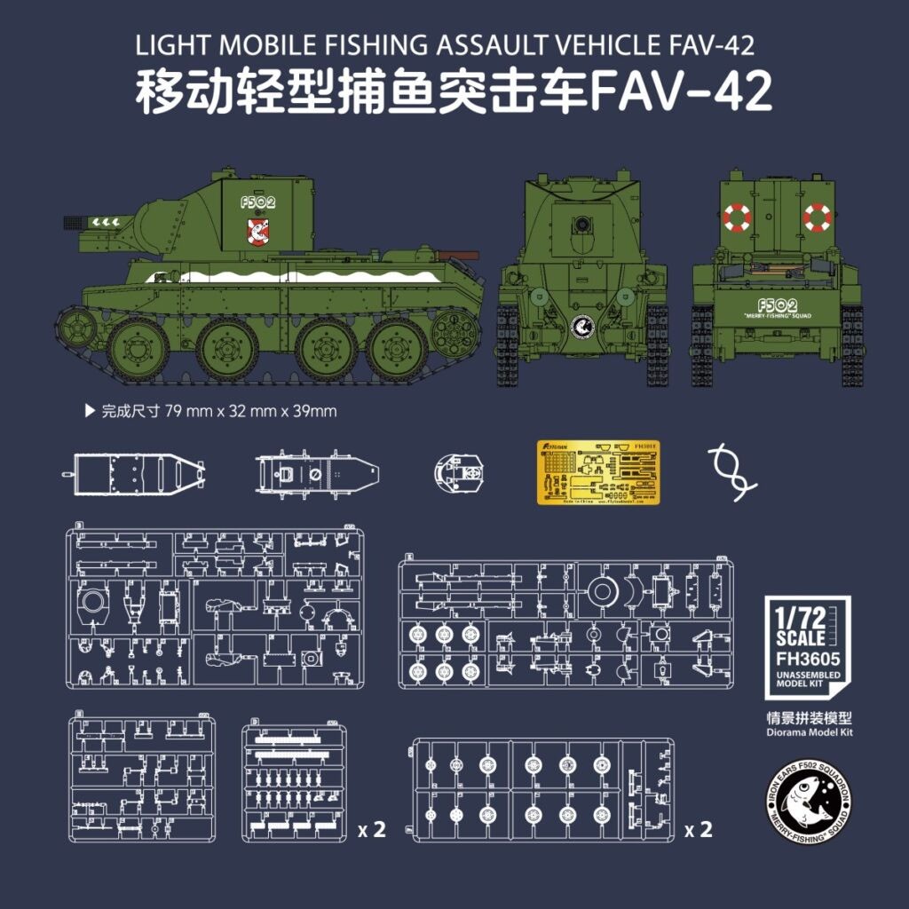 Fly Hawk Iron Ears Series No.3:`Merry-Flshing` Squad &amp; Mobile Fishing Assault Vehicle Fav-42 (Plastic model) Bild 8
