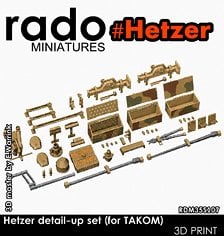 Rado Miniatures WWII Hetzer detail-up Set (for TAKOM) (Plastic model)