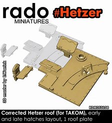 Rado Miniatures WWII Corrected Hetzer roof (for TAKOM) (Plastic model)