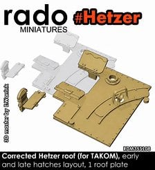 Rado Miniatures WWII Corrected Hetzer roof (for TAKOM) (Plastic model) Bild 1