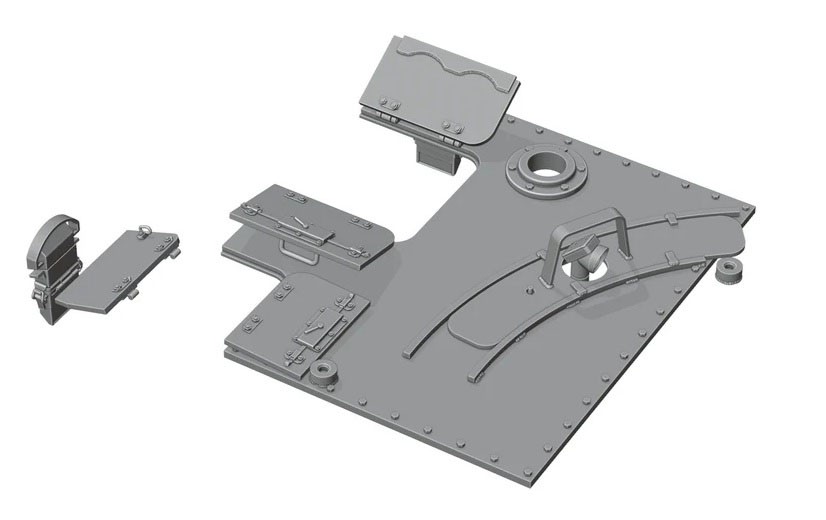 Rado Miniatures WWII Corrected Hetzer roof (for TAKOM) (Plastic model) Bild 4