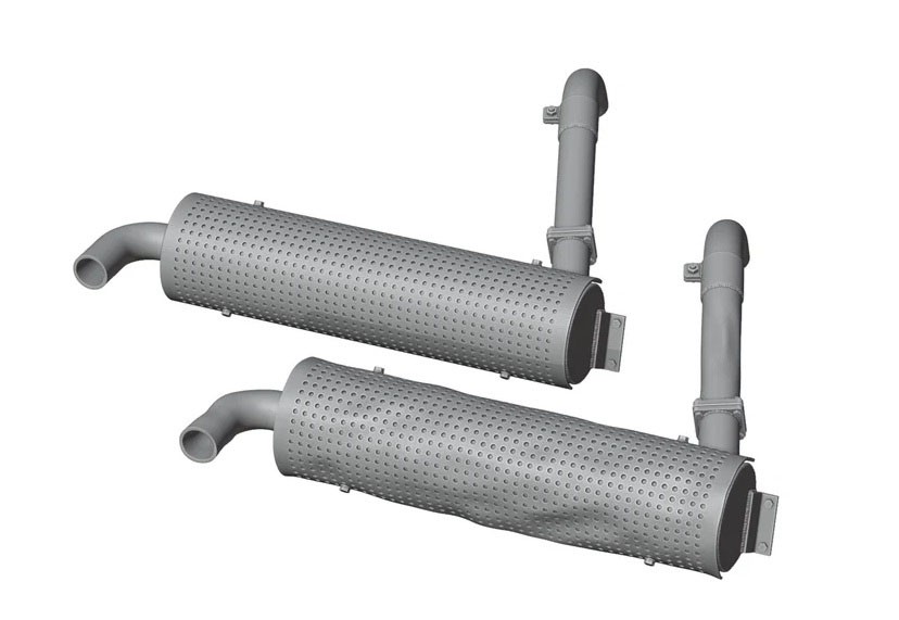 Rado Miniatures WWII Hetzer early exhaust w/mesh factory new and dented (Set of 2) (for TAKOM) (Plastic model) Bild 4