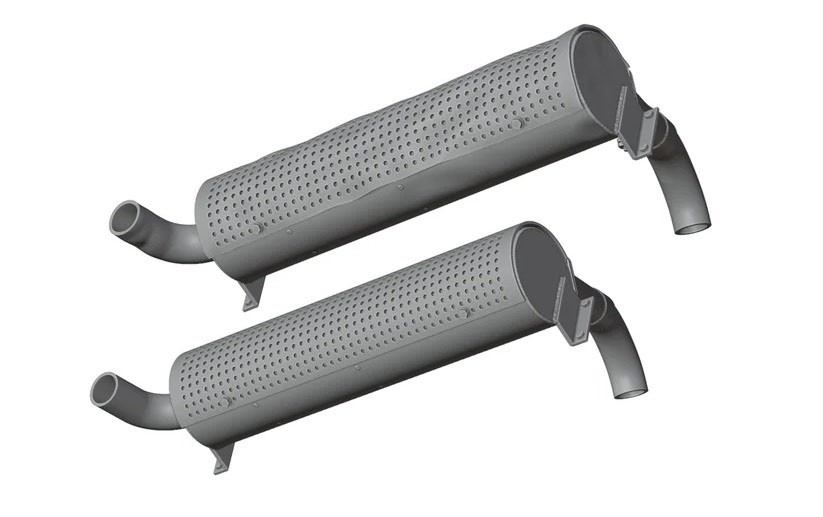 Rado Miniatures WWII Hetzer early exhaust w/mesh factory new and dented (Set of 2) (for TAKOM) (Plastic model) Bild 5