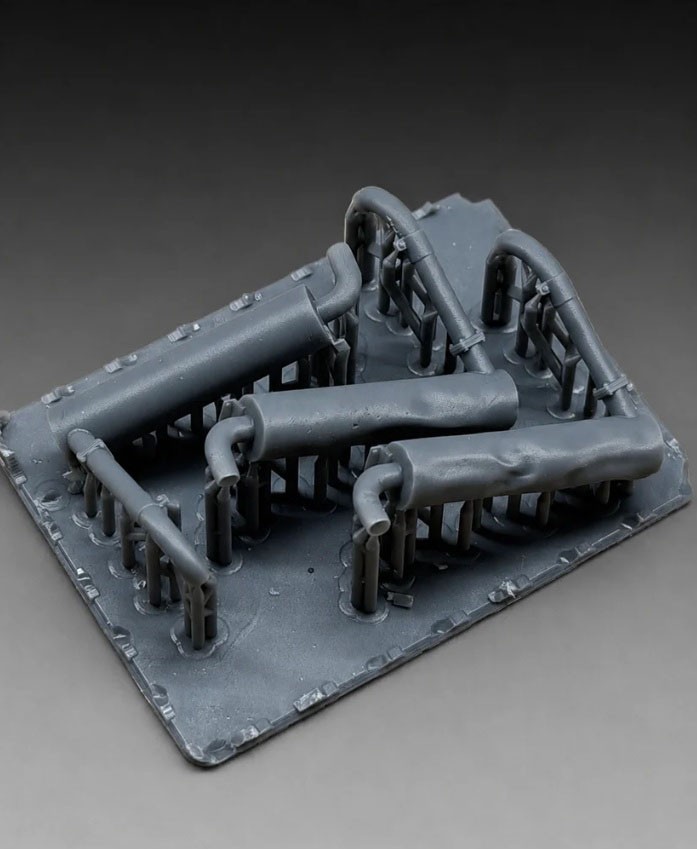 Rado Miniatures WWII Hetzer early exhaust srandard type factory new and dented (Set of 3) (for TAKOM) (Plastic model) รูปภาพ 3