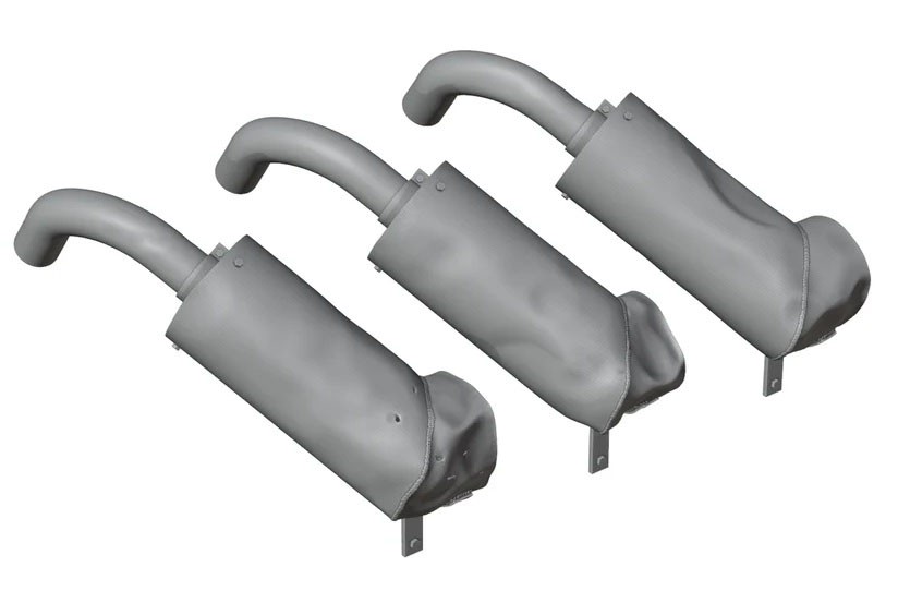 Rado Miniatures WWII Hetzer late exhaust shrapnel damaged &amp; dented (Set of 3) (for TAKOM) (Plastic model) รูปภาพ 3