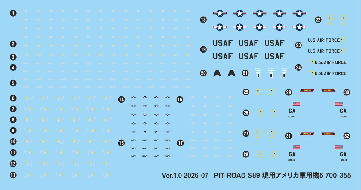 Pit-Road Modern US Military Aircraft Set 5 (Plastic model) รูปภาพ 5