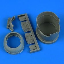 Quickboost F6F-3 Hellcat cowling late - opened flaps (for Hasegawa) (Plastic model)